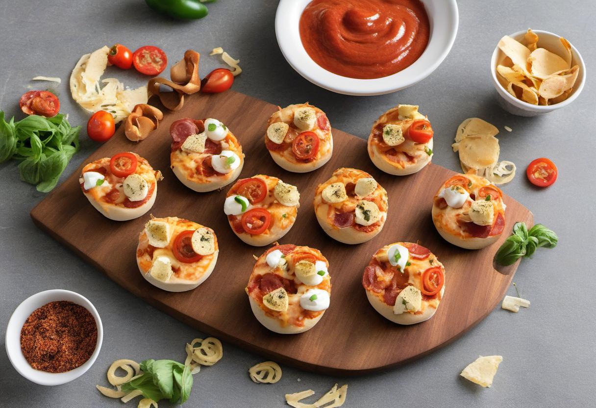 Image showing the final output answering the question: How do I make Pizza Bagel Bites with a fun twist.