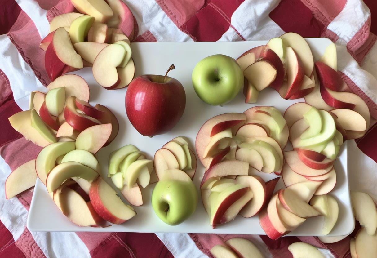 Image showing the final output answering the question: How do I get my kids to eat Apple Slices with Peanut Butter Dip.