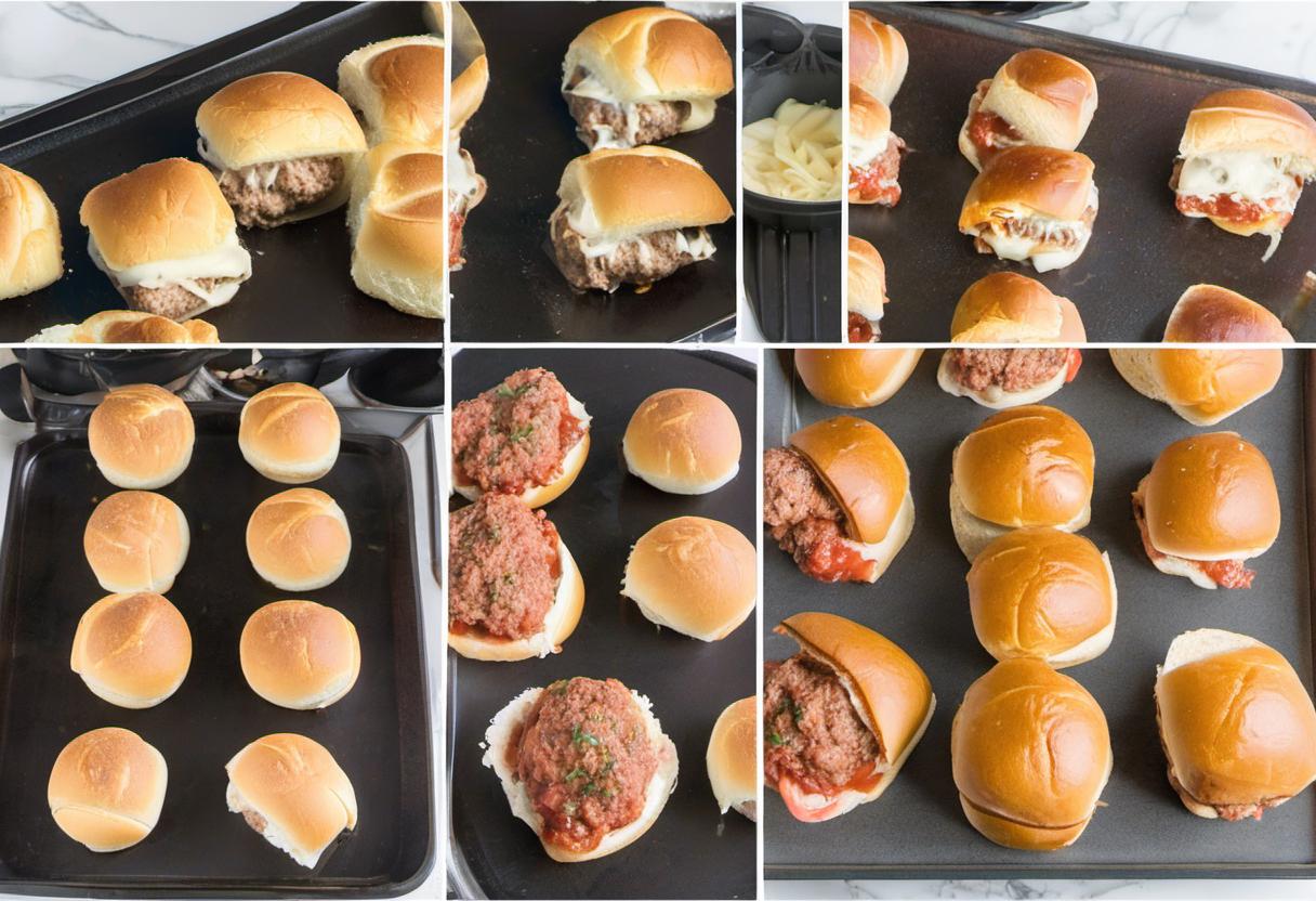 Image showing the final output answering the question: How do I make Meatball Sub Sliders.