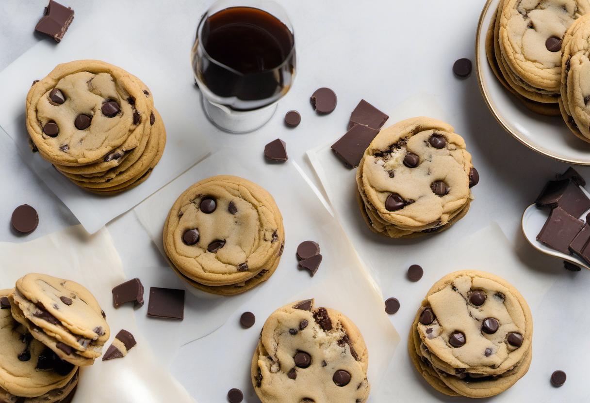 Image showing the final output answering the question: How do I surprise my friends with Fancy Chocolate Chip Cookie Sandwiches.