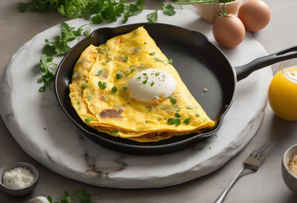 Image showing the final output answering the question: How do I make a classic omelette.