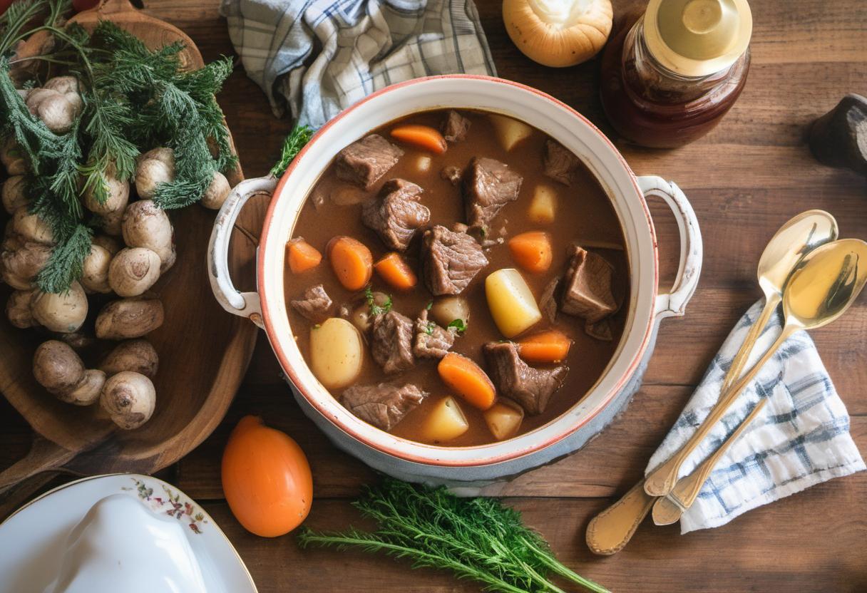 Image showing the final output answering the question: How do I make Beef Stew like Grandma used to.