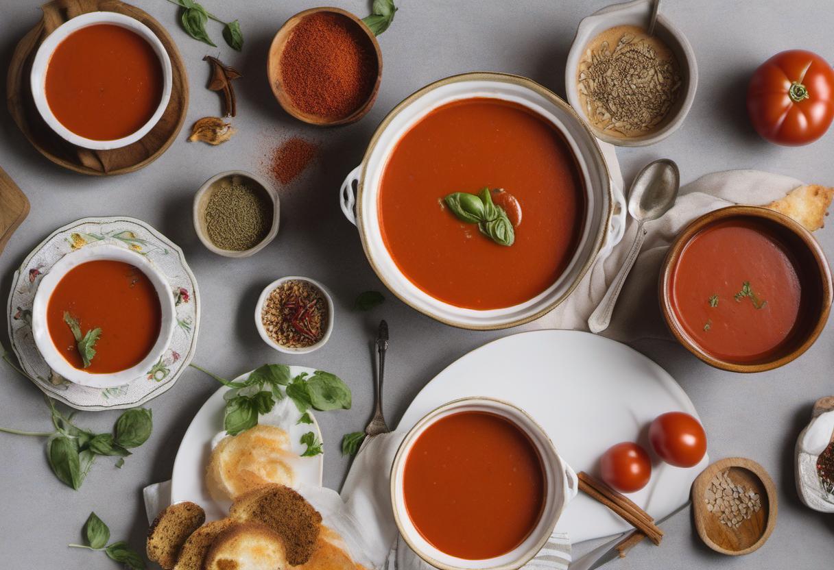 Image showing the final output answering the question: How do I spice up my tomato soup.