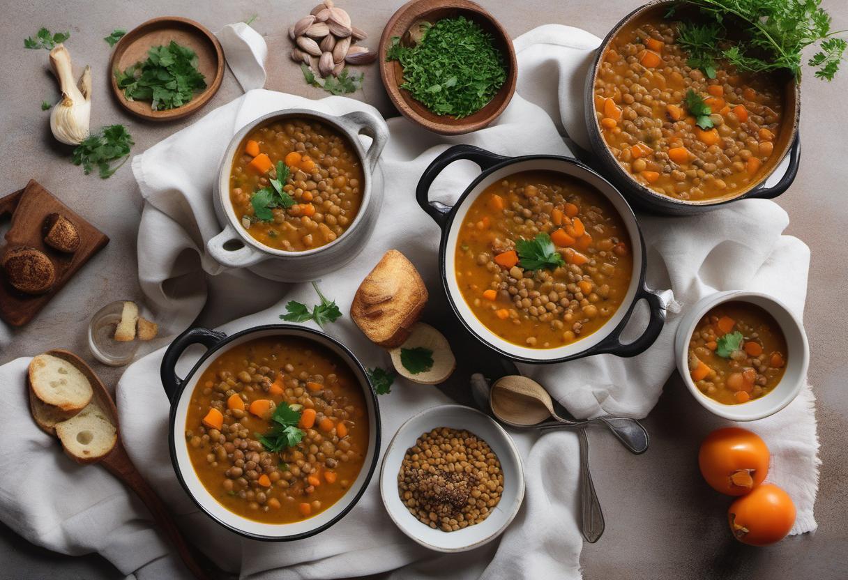 Image showing the final output answering the question: How do I make hearty Lentil Soup.