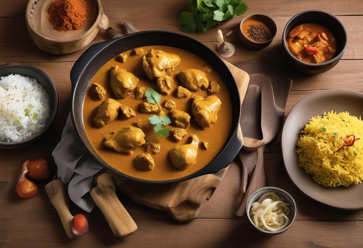 Image showing the final output answering the question: How do I make a flavorful chicken curry.