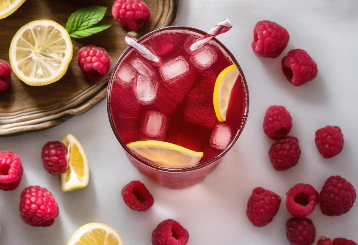 Image showing the final output answering the question: How do I make a Refreshing Raspberry Iced Tea.