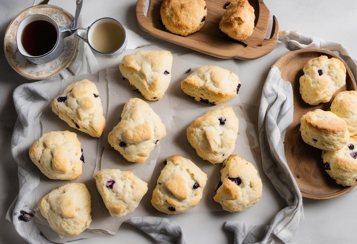 Image showing the final output answering the question: How do I bake basic scones.