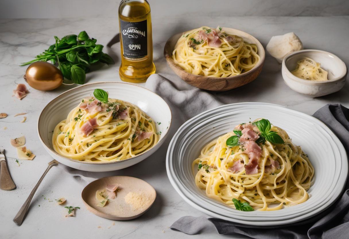 Image showing the final output answering the question: How do I add a twist to a classic Carbonara.