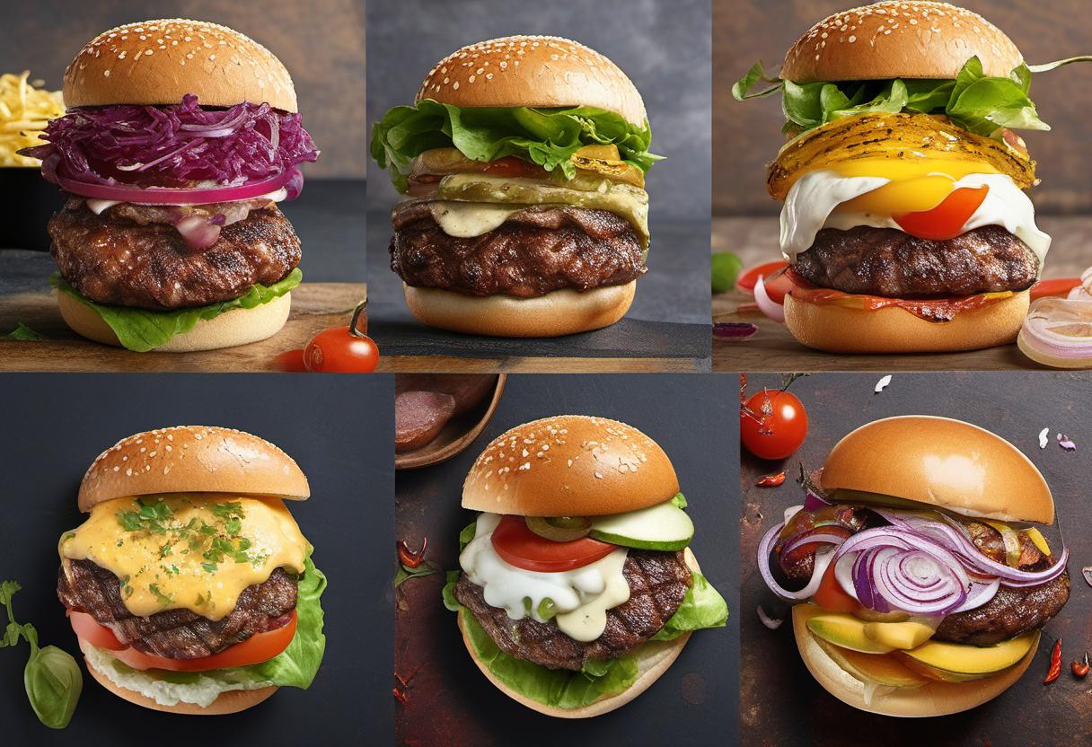 Image showing the final output answering the question: How do I create a variety of toppings for my Classic Grilled Burger.