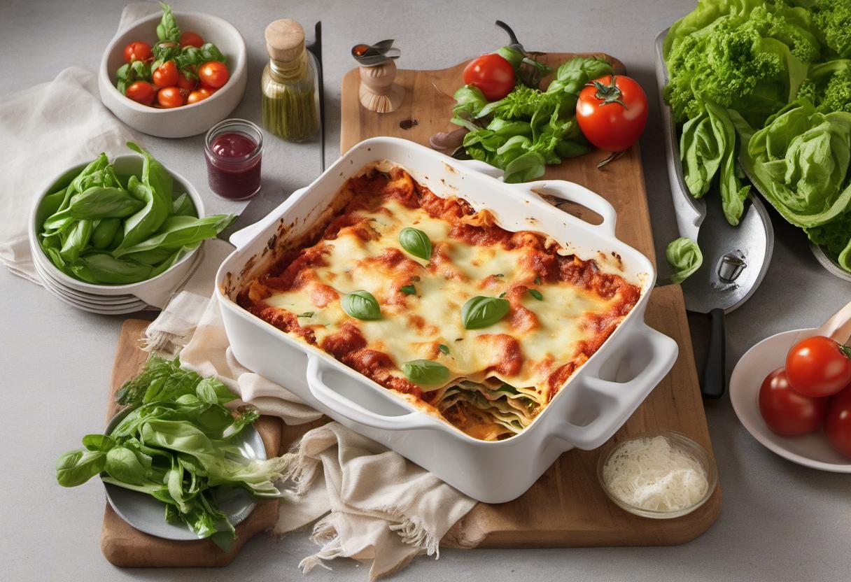 Image showing the final output answering the question: How do I whip up a veggie lasagna that even meat lovers will crave.