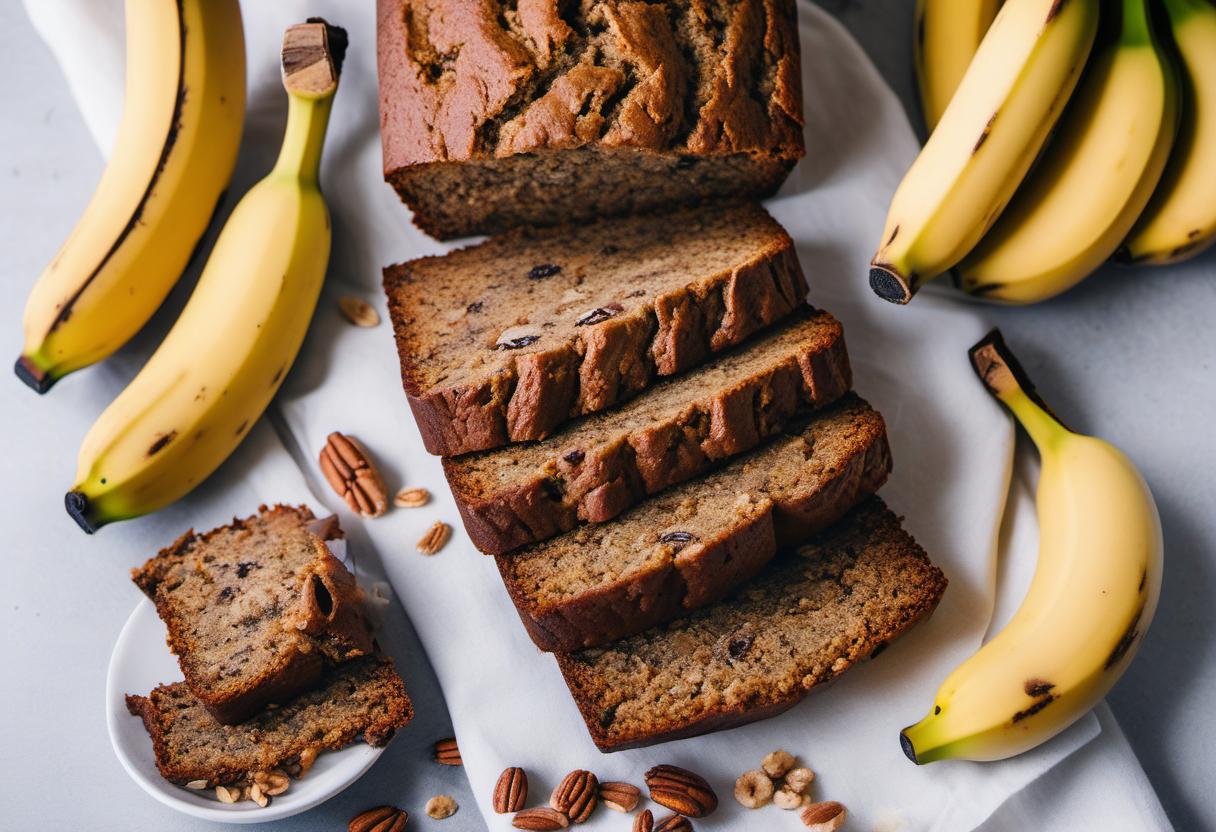 Image showing the final output answering the question: How do I create a healthy vegan banana bread.