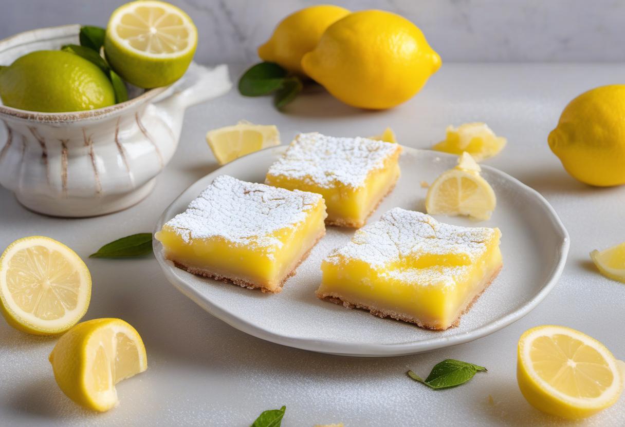 Image showing the final output answering the question: How do I make scrumptious Lemon Bars.