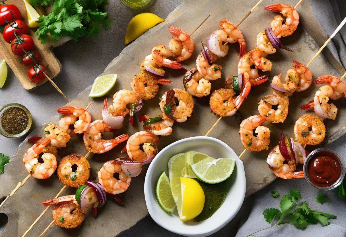 Image showing the final output answering the question: How do I create zesty Cajun Shrimp Skewers.