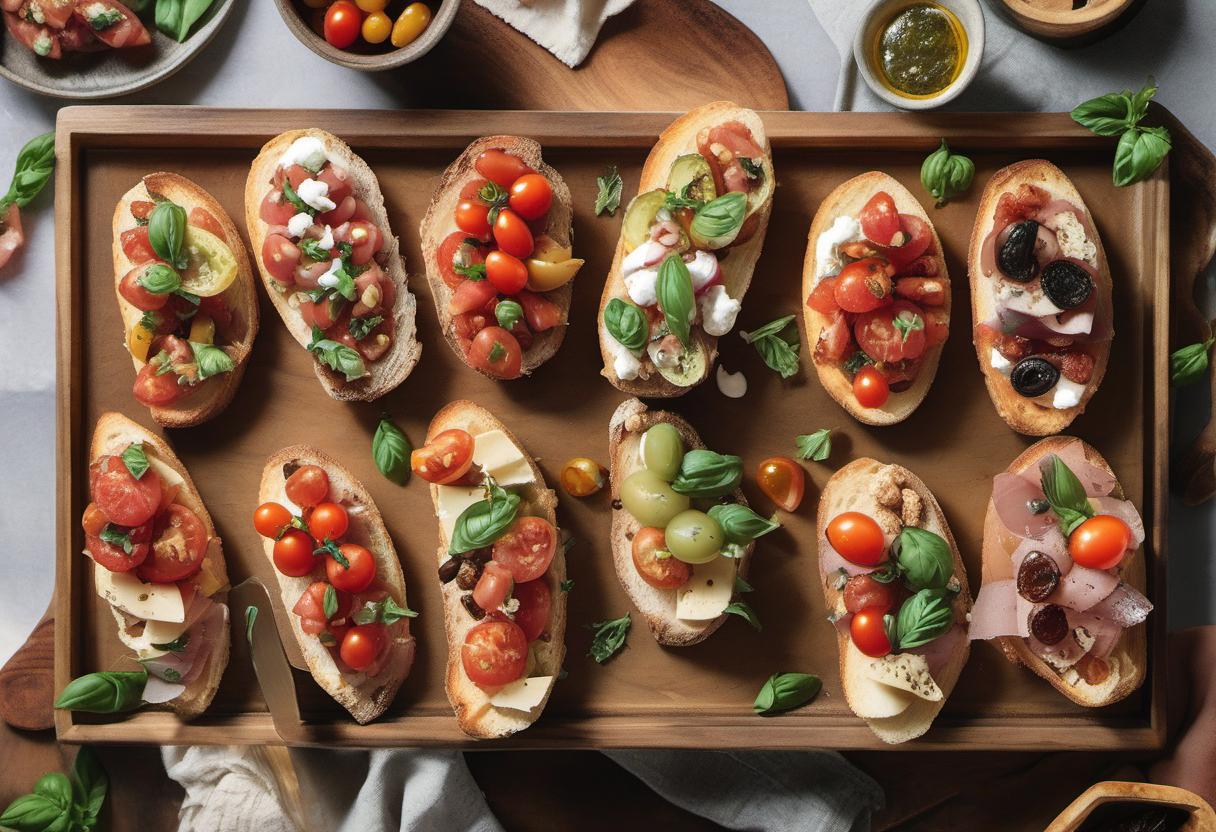 Image showing the final output answering the question: How do I host a bruschetta party.