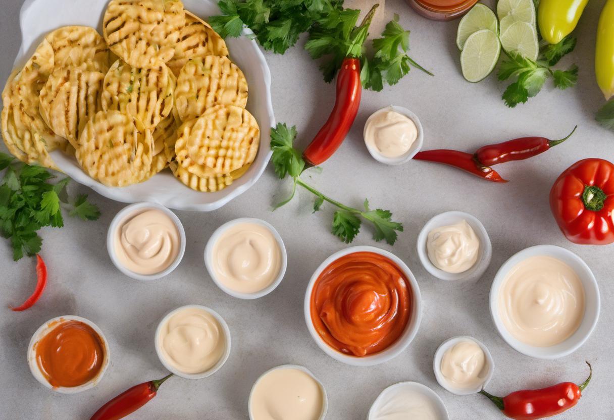 Image showing the final output answering the question: How do I create zesty sriracha mayonnaise.