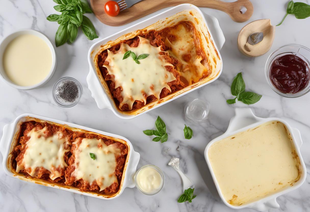 Image showing the final output answering the question: How do I use Béchamel sauce in lasagna.