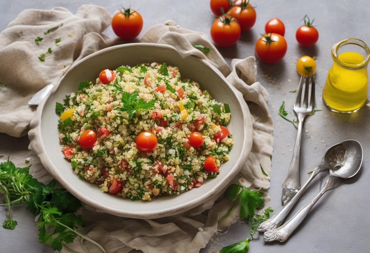 Image showing the final output answering the question: How do I make a refreshing tabouleh salad.
