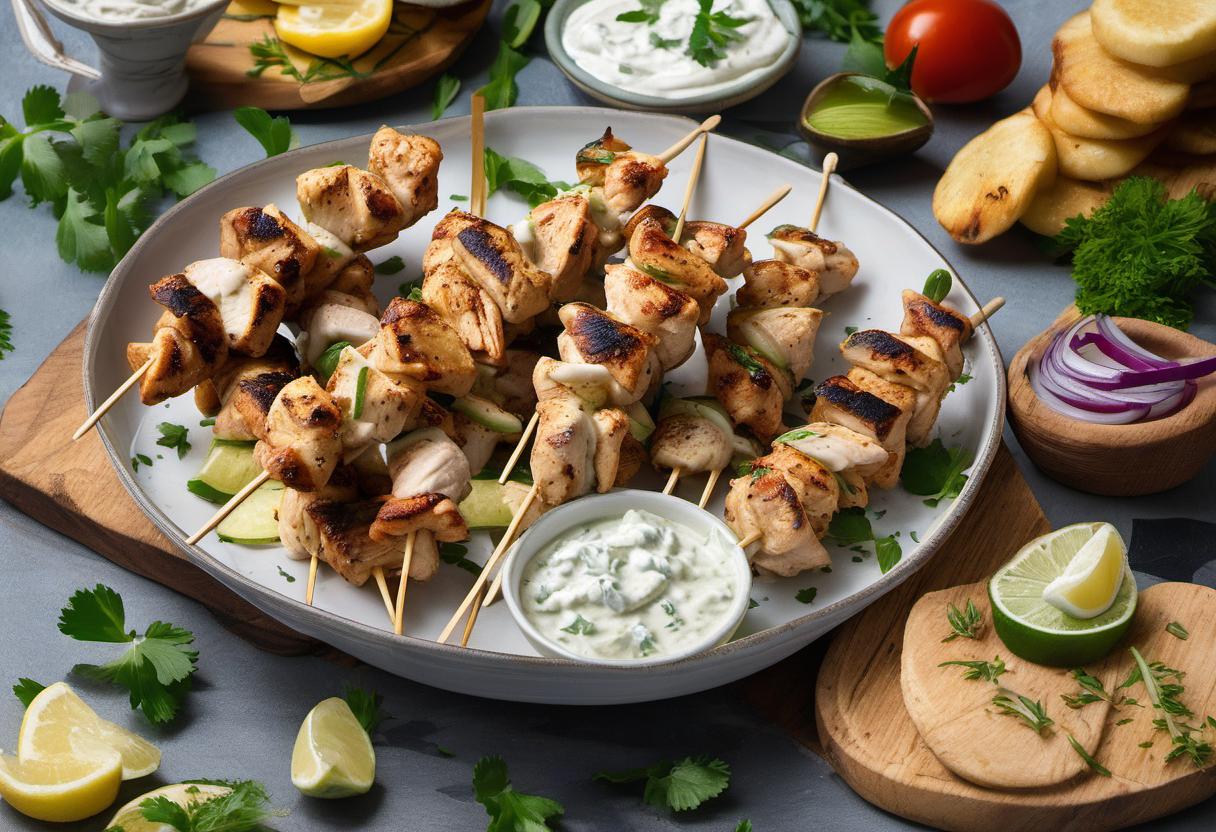 Image showing the final output answering the question: How do I make the juiciest Chicken Souvlaki ever.