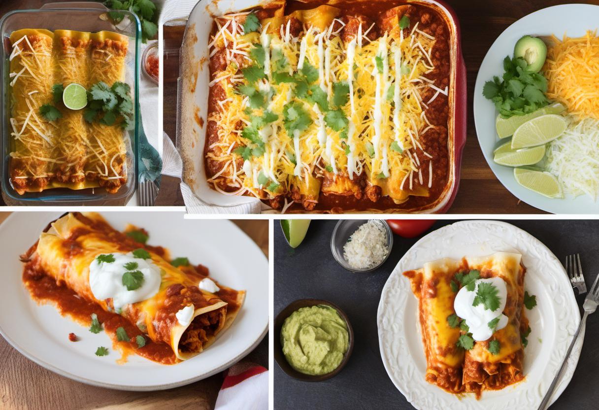 Image showing the final output answering the question: How do I make authentic Mexican Enchiladas.