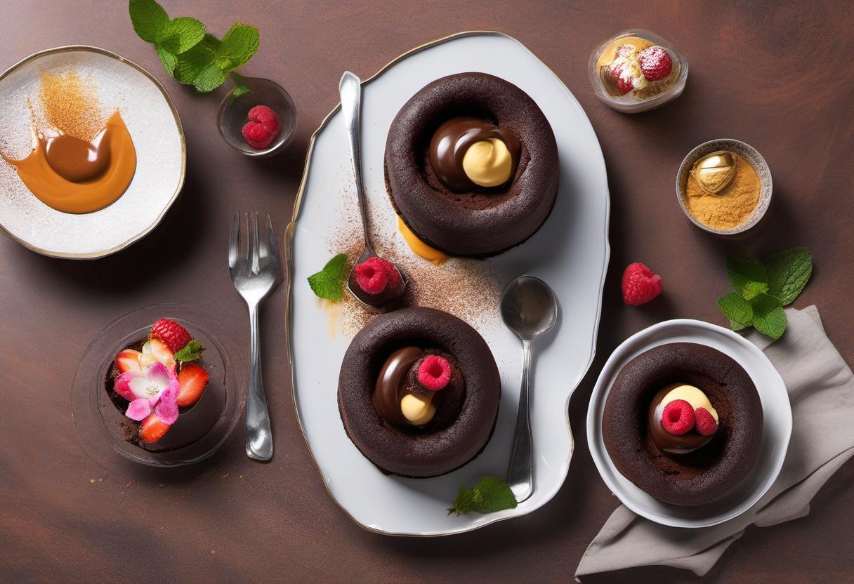 Image showing the final output answering the question: How do I create a molten lava cake masterpiece.