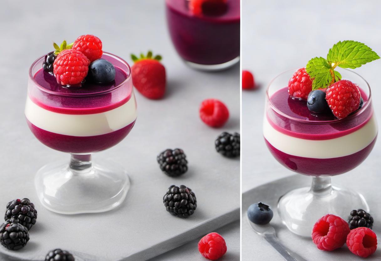 Image showing the final output answering the question: How do I create a Berrylicious Panna Cotta Dessert.