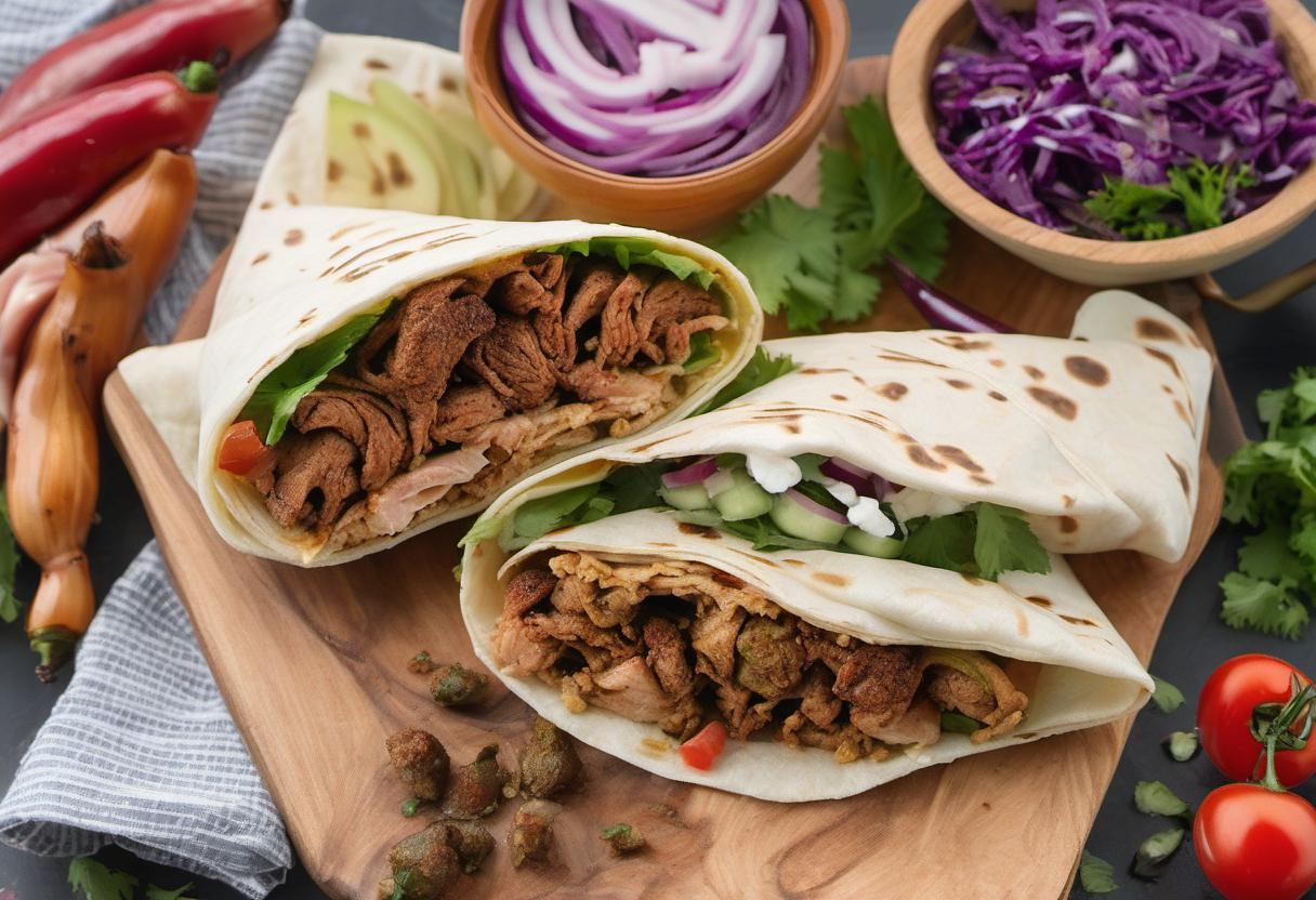 Image showing the final output answering the question: How do I make Shawarma at home.