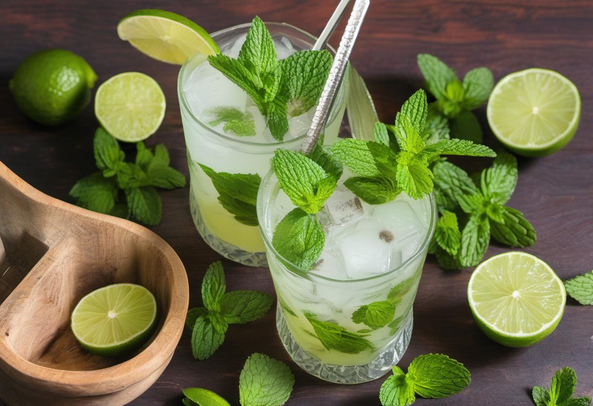 Image showing the final output answering the question: How do I make a refreshing Mint Mojito.