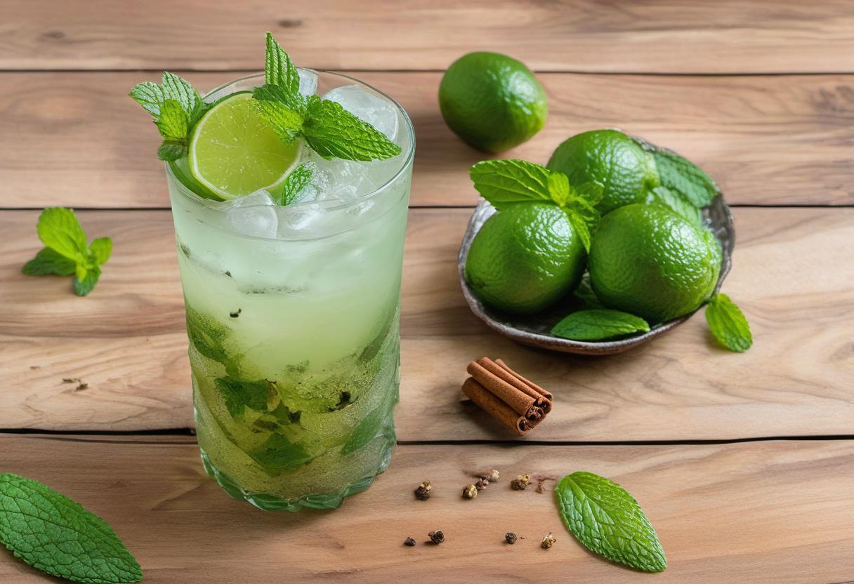 Image showing the final output answering the question: How do I create a twist on the classic Mint Mojito.