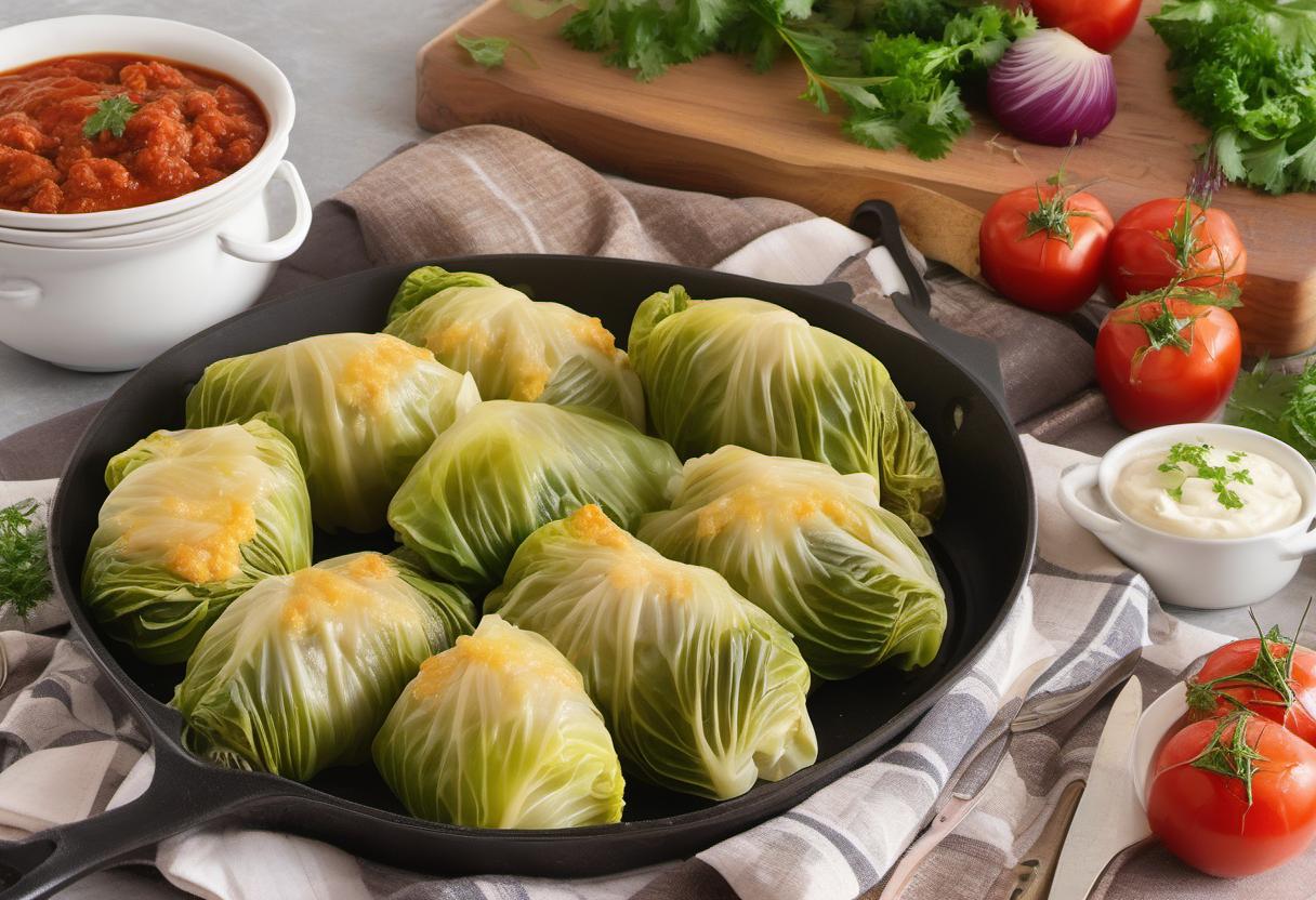 Image showing the final output answering the question: How do I create mouthwatering Stuffed Cabbage.