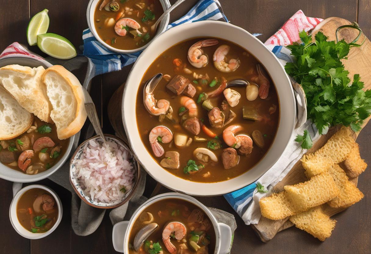 Image showing the final output answering the question: How do I make a mouthwatering Gumbo.