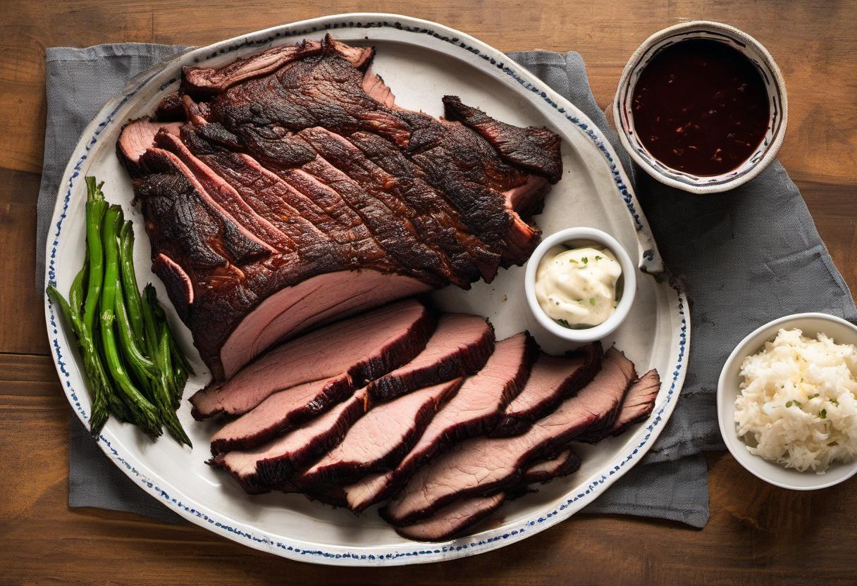 Image showing the final output answering the question: How do I smoke a Texas brisket.