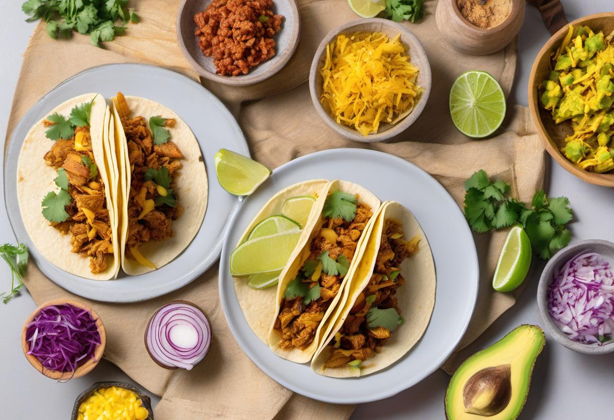 Image showing the final output answering the question: How do I whip up mouthwatering jackfruit tacos for Taco Tuesday.