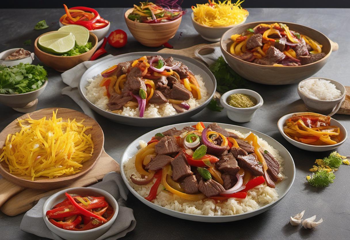 Image showing the final output answering the question: How do I add a twist to Lomo Saltado.