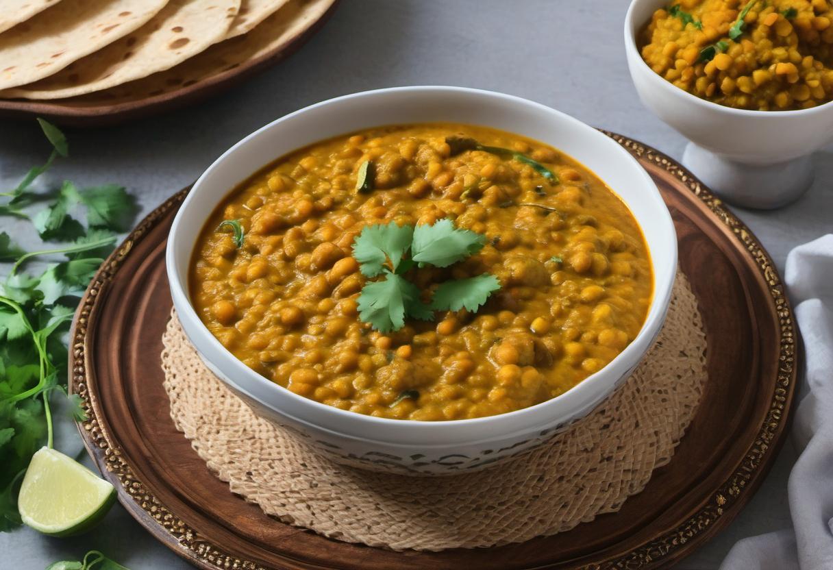Image showing the final output answering the question: How do I make a flavorful Masoor Dal Red Lentil Curry.