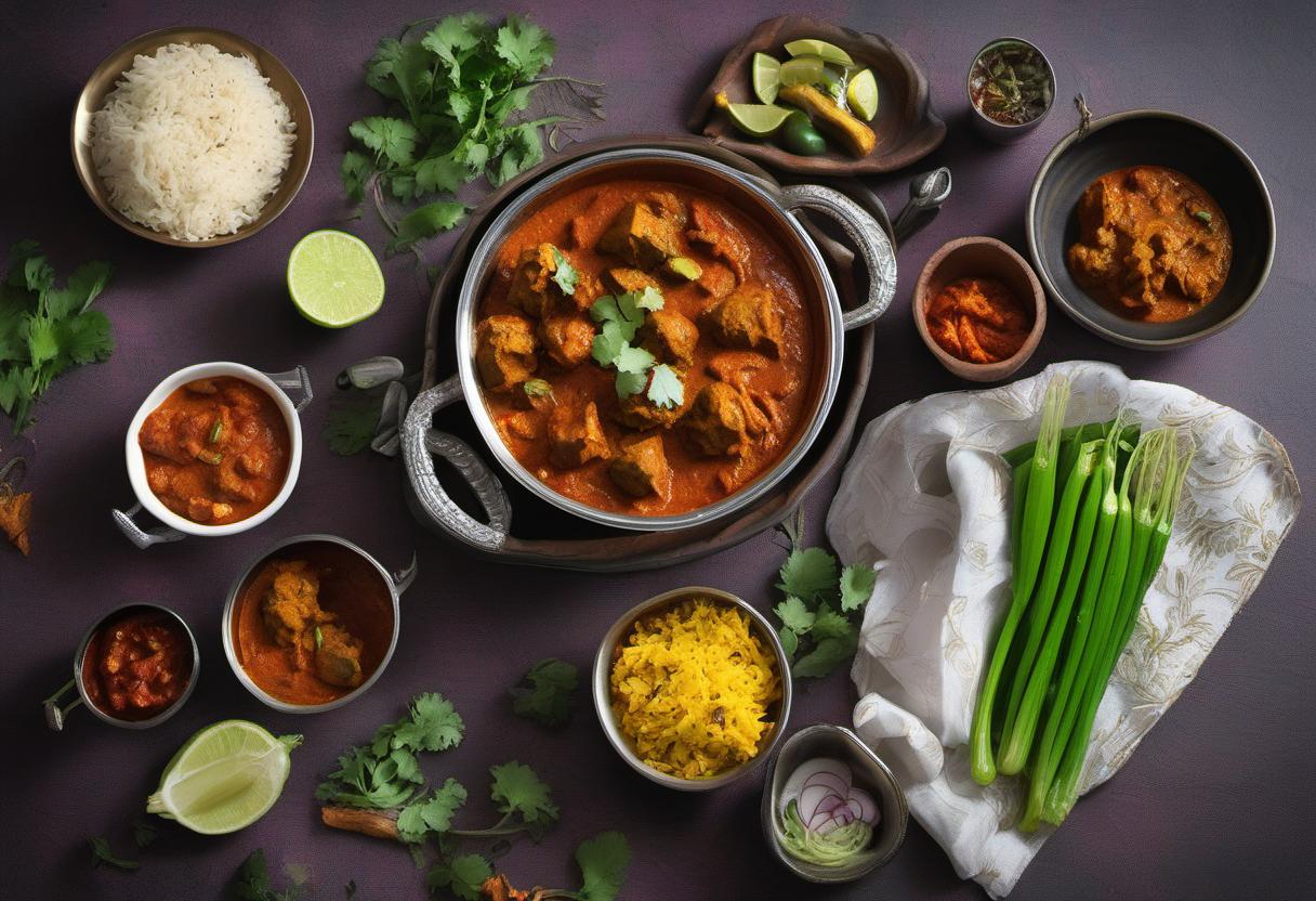 Image showing the final output answering the question: How do I make a vegetarian Rogan Josh.