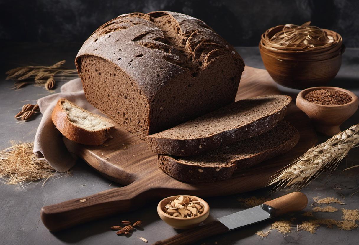 Image showing the final output answering the question: How do I bake a crusty loaf of Latvian dark rye bread.