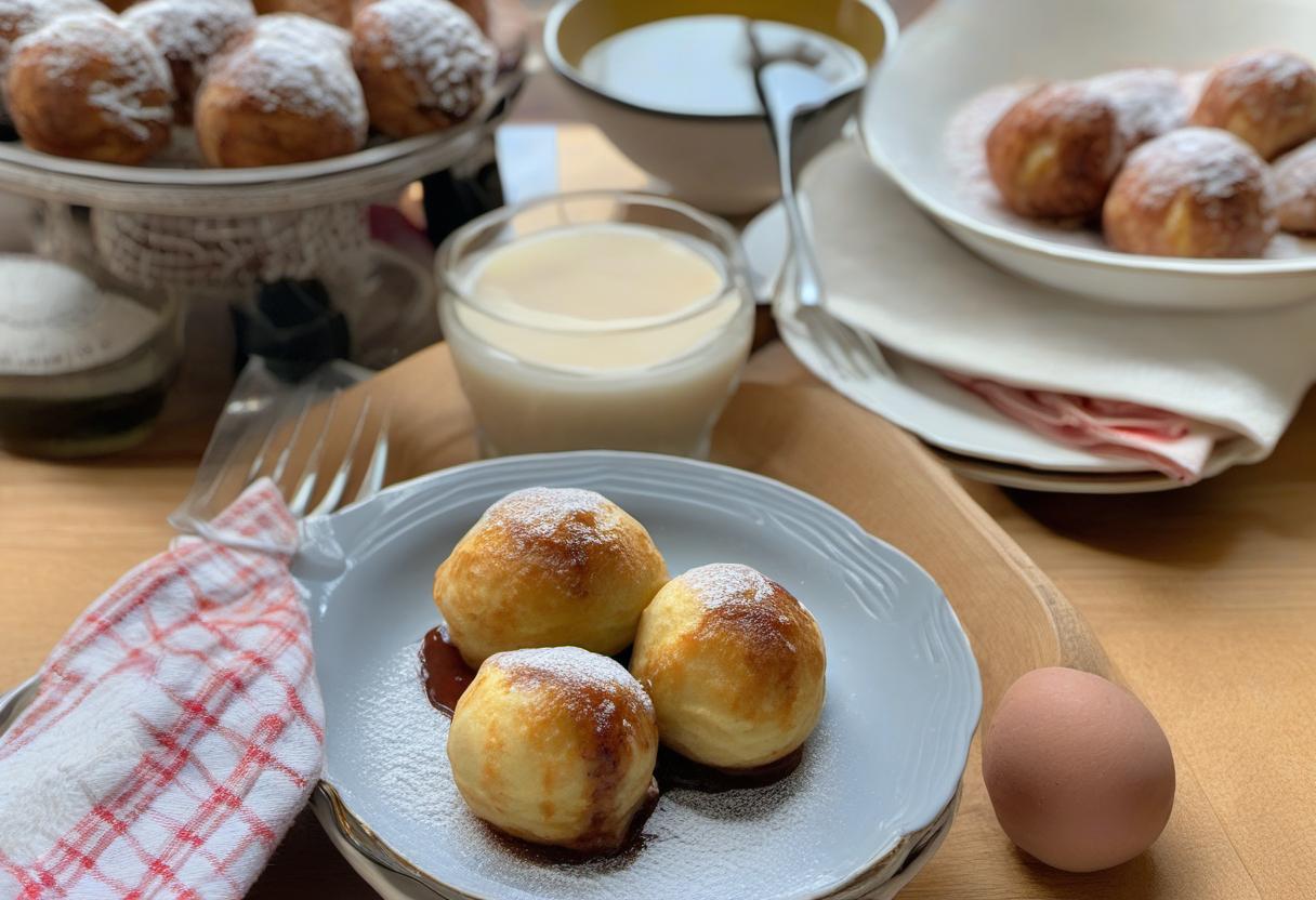 Image showing the final output answering the question: How do I make Æbleskiver Danish Pancake Balls.