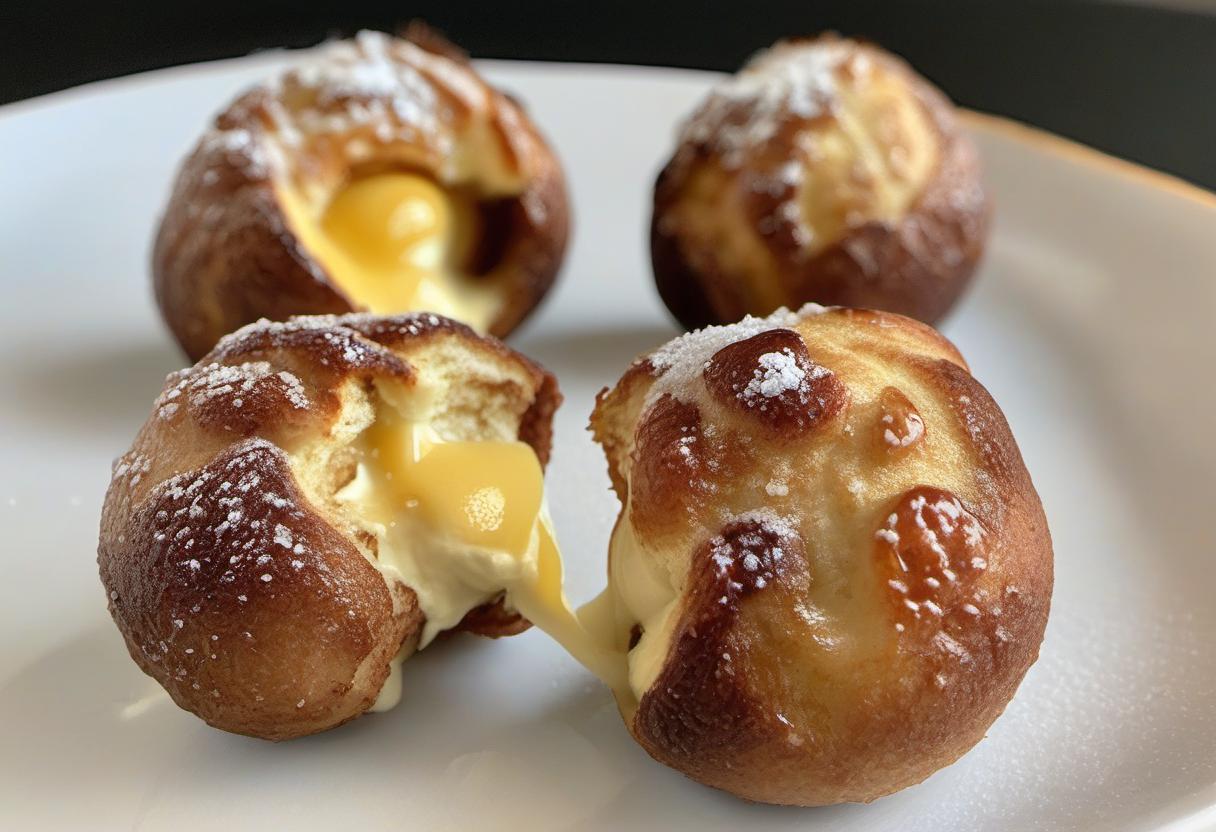 Image showing the final output answering the question: How do I serve Æbleskiver with a twist.