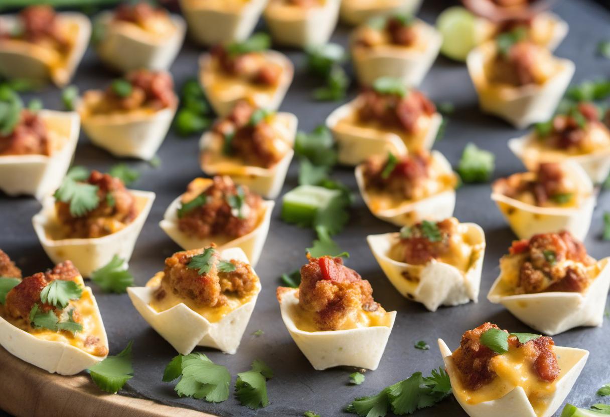 Image showing the final output answering the question: How do I spice up my game-day with Queso Fundido bites.