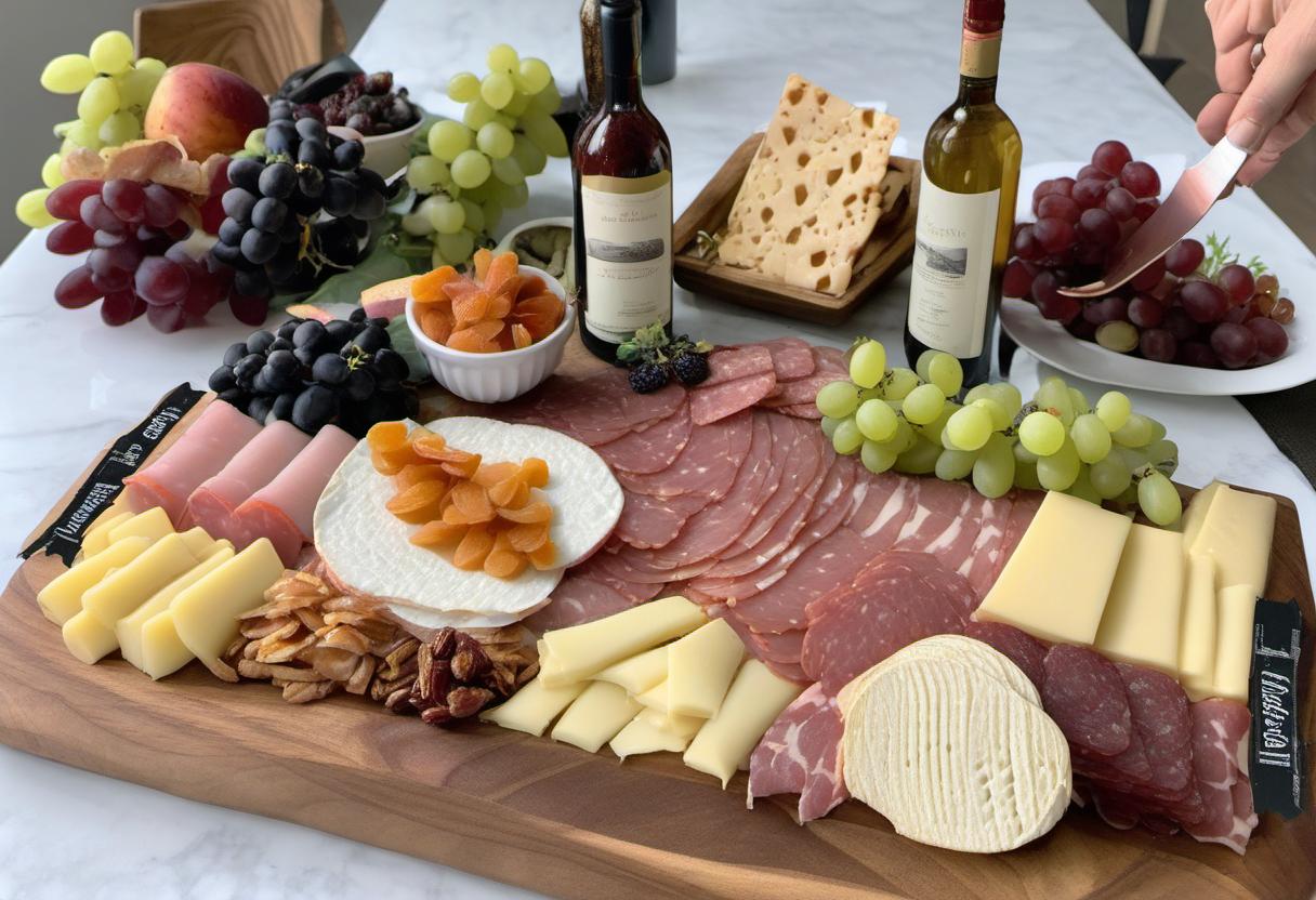 Image showing the final output answering the question: How do I create a Raclette Charcuterie Board.