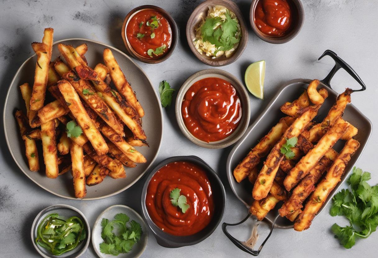 Image showing the final output answering the question: How do I spice up Halloumi Fries.