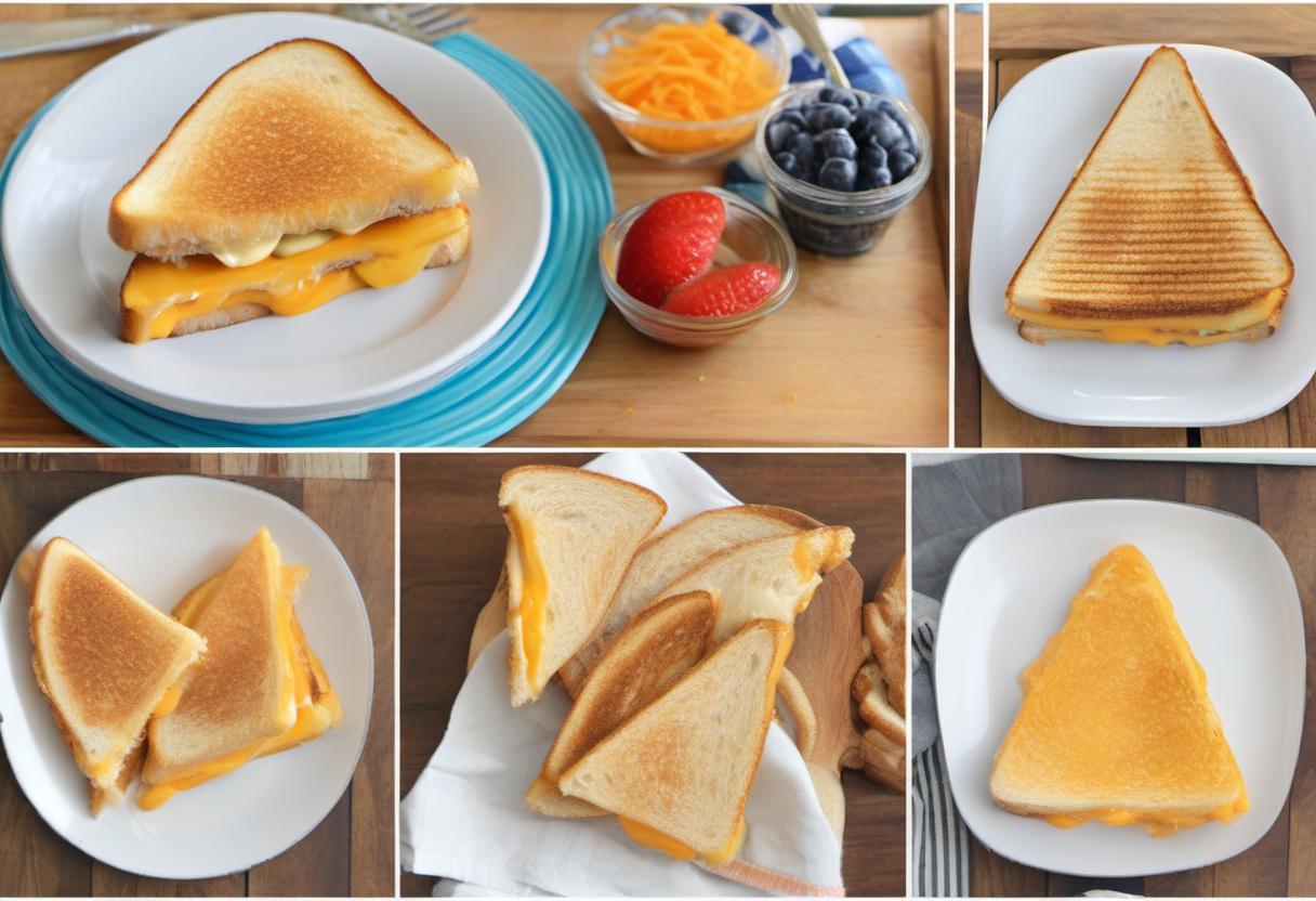 Image showing the final output answering the question: How do I make a kid-friendly grilled cheese sandwich.