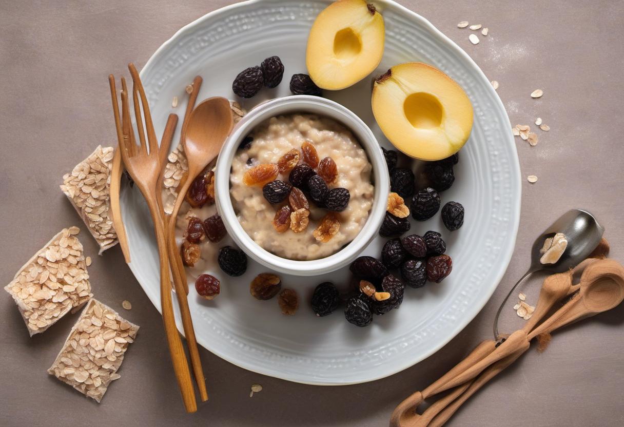 Image showing the final output answering the question: How do I prepare a Warm Oatmeal with Brown Sugar and Raisins Breakfast Bowl.