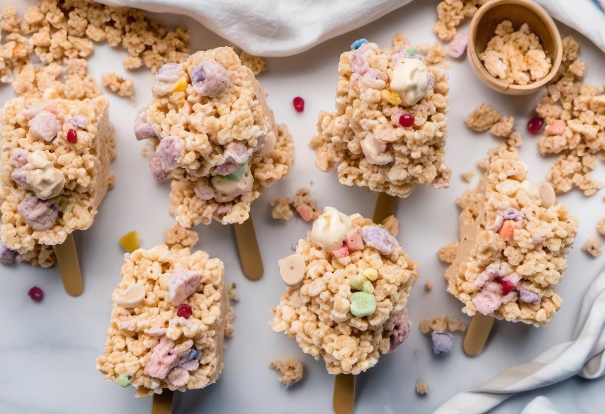Image showing the final output answering the question: How do I make Rice Krispie Treats ice cream.
