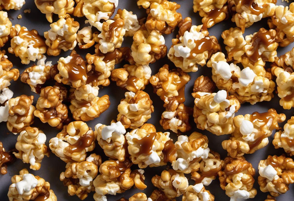 Image showing the final output answering the question: How do I create a caramel popcorn masterpiece.