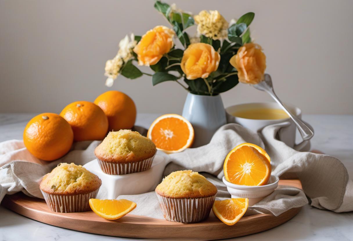 Image showing the final output answering the question: How do I bake orange juice-infused muffins.
