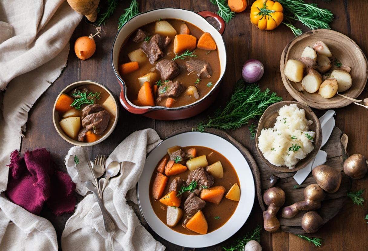 Image showing the final output answering the question: How do I make a hearty Beef Stew with Root Vegetables.