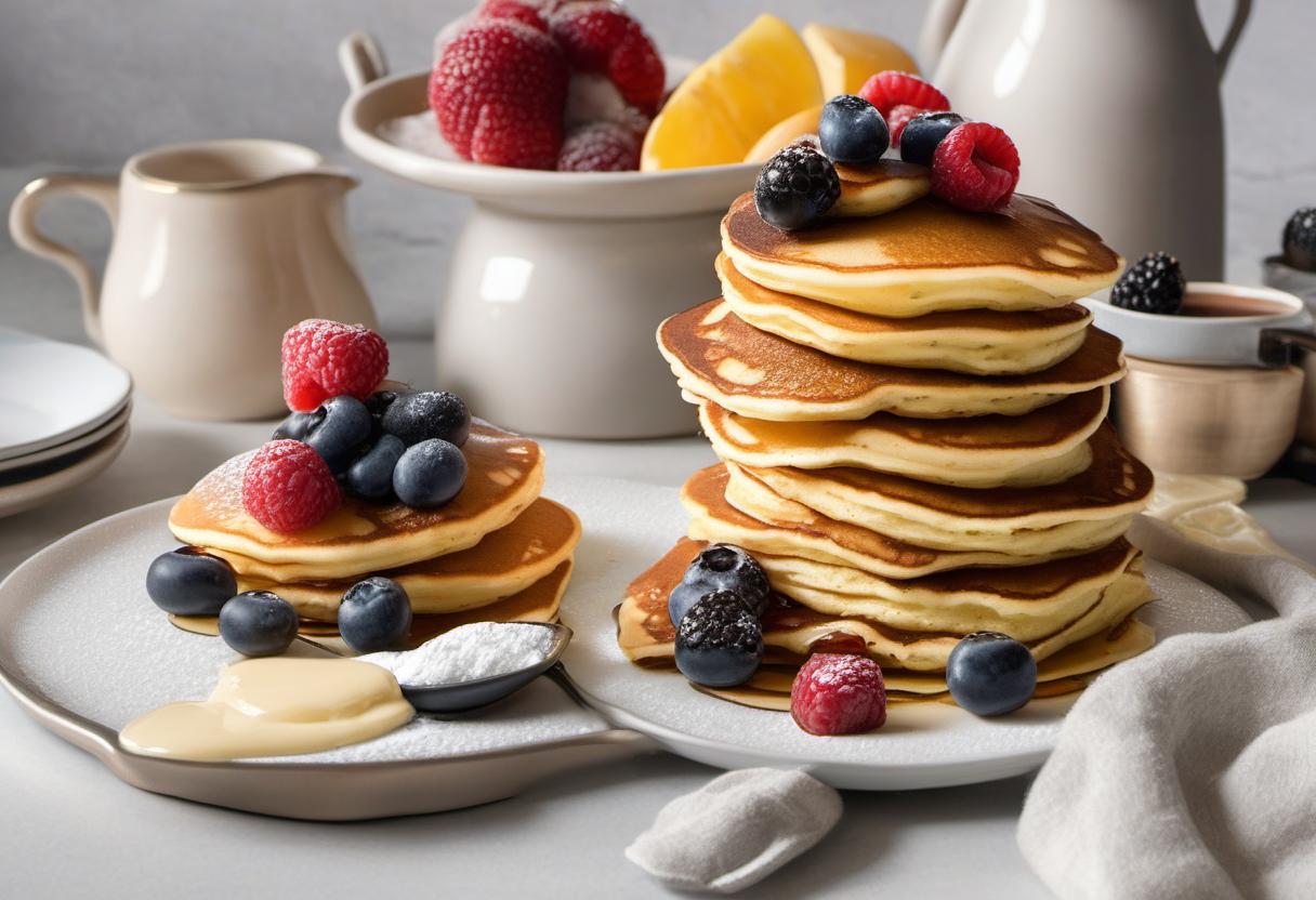 Image showing the final output answering the question: How do I make fluffy Buttermilk Pancakes.