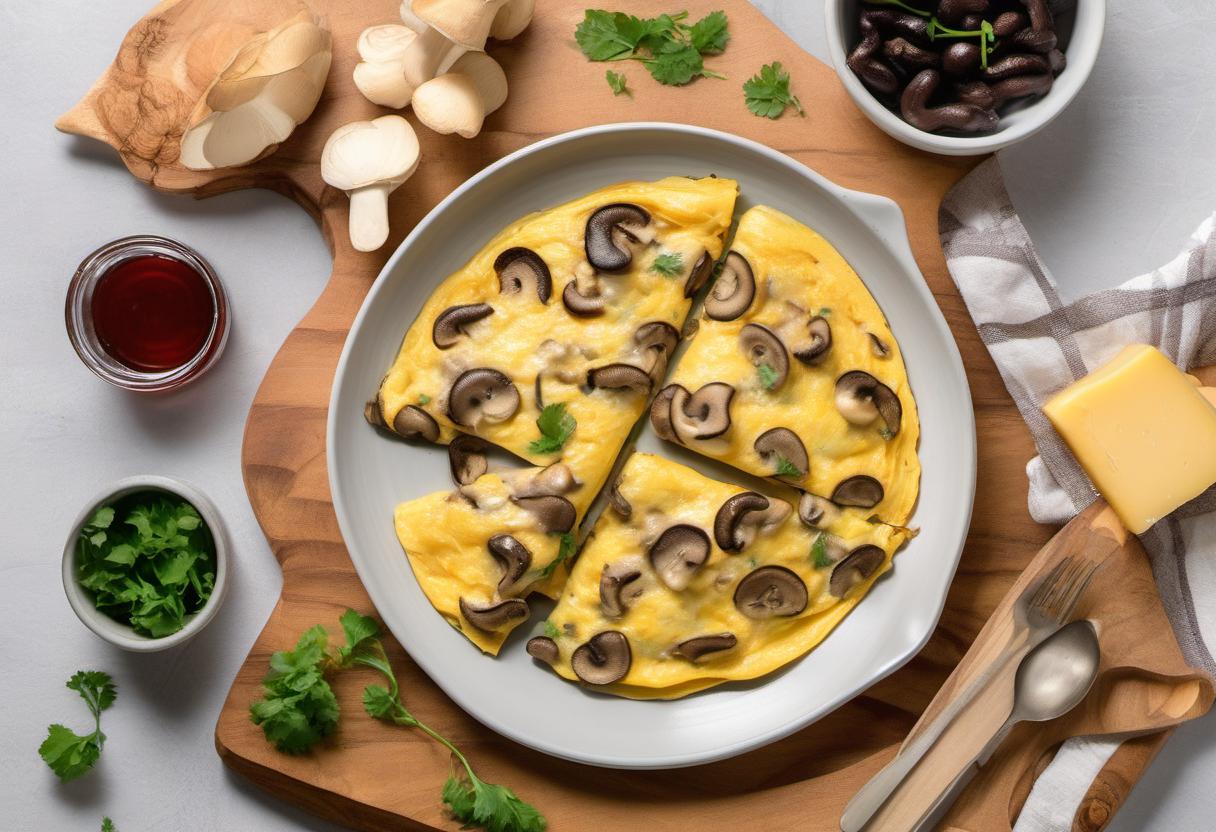 Image showing the final output answering the question: How do I jazz up my mushroom and cheese omelette.