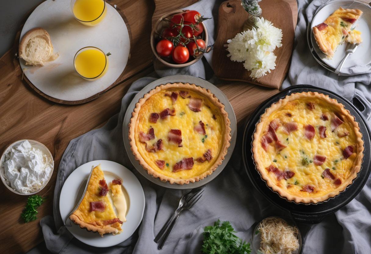 Image showing the final output answering the question: How do I make a Cheesy Bacon Quiche Lorraine.